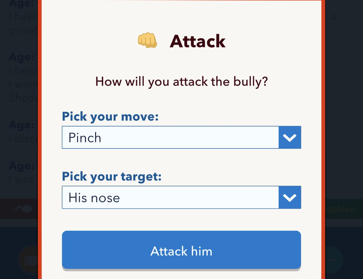 BitLife Pinch Attack