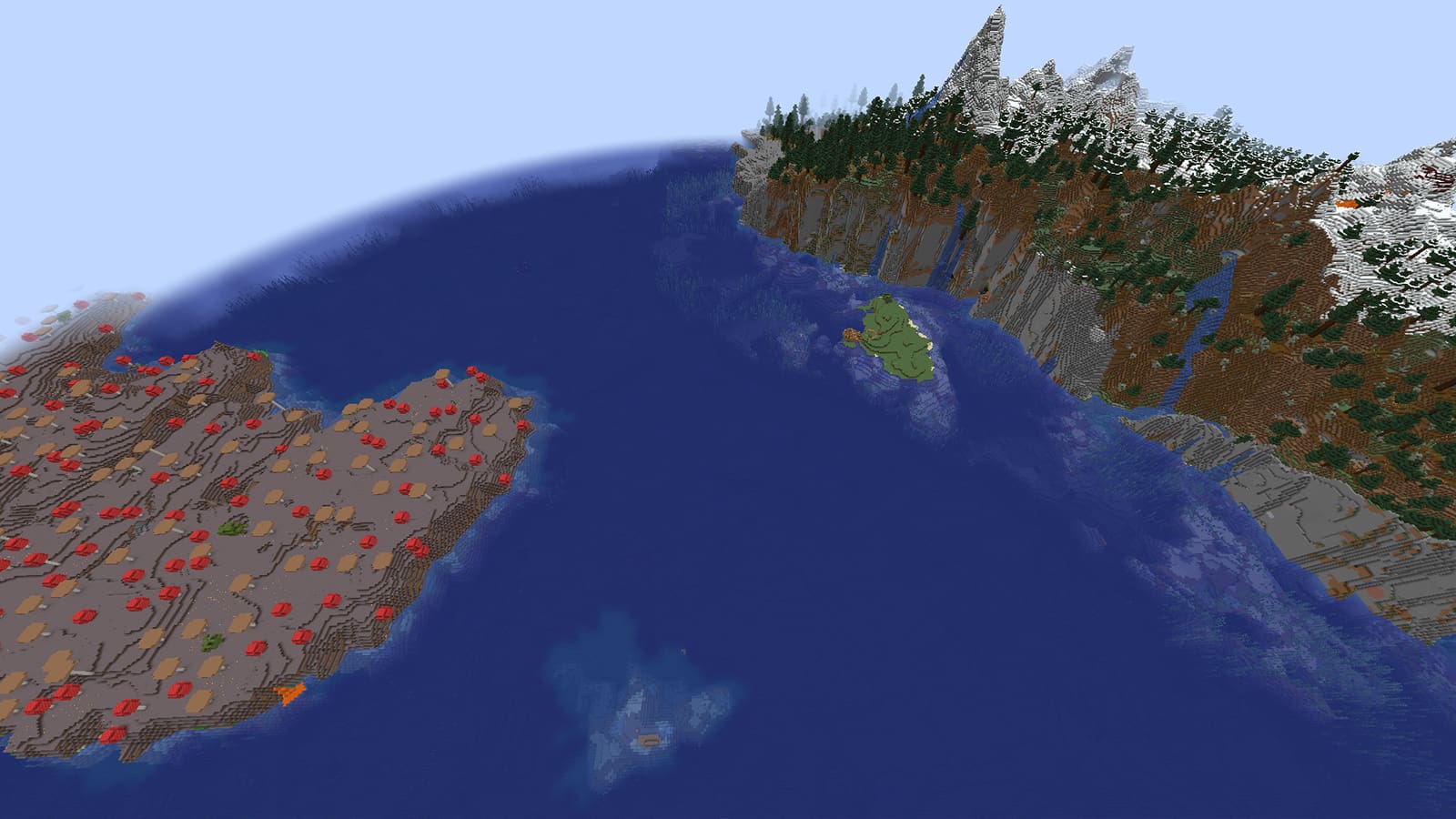 Taïga et Minecraft de Mushroom Island