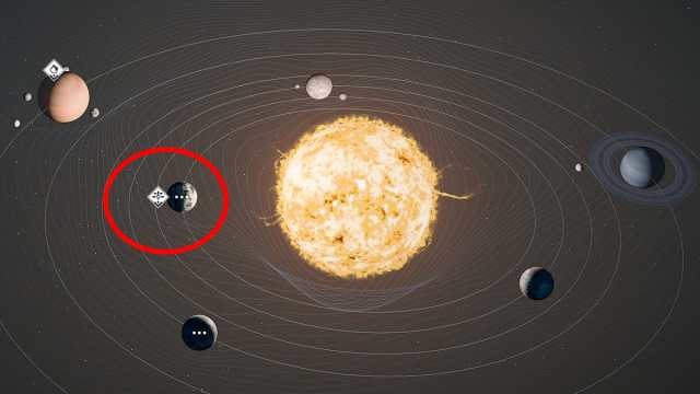 Emplacement de la planète Nesoi Starfield