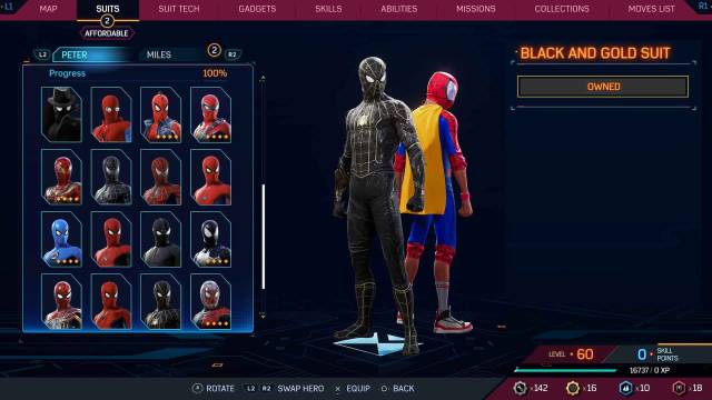 1697732352 723 Tous les costumes dans Spider Man 2 pour Peter et Miles