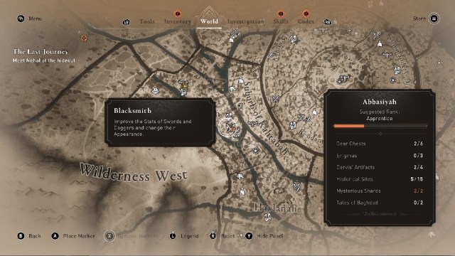 Comment ameliorer lequipement et les armes dans Assassins Creed Mirage