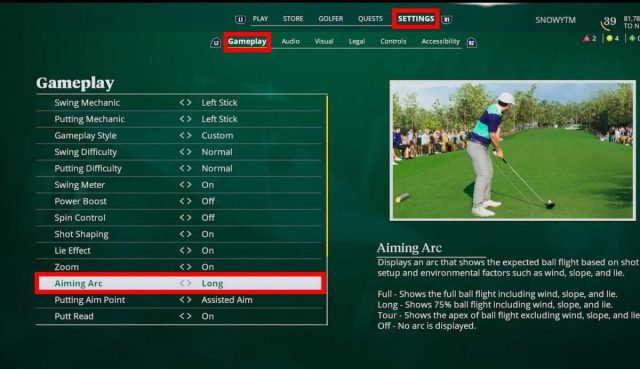 EA Sports PGA Tour Comment passer aux nouveaux parametres