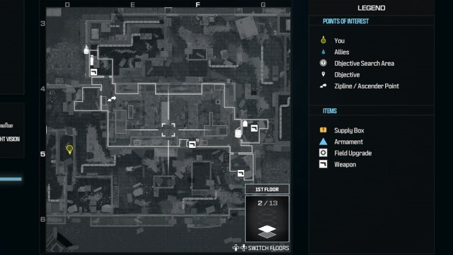 Tous les emplacements darmes et dobjets pour Highrise dans MW3