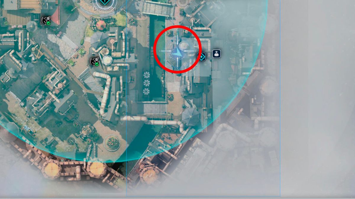 Capture d’écran de l’emplacement d’Aerith sur la carte dans Final Fantasy 7 Rebirth.