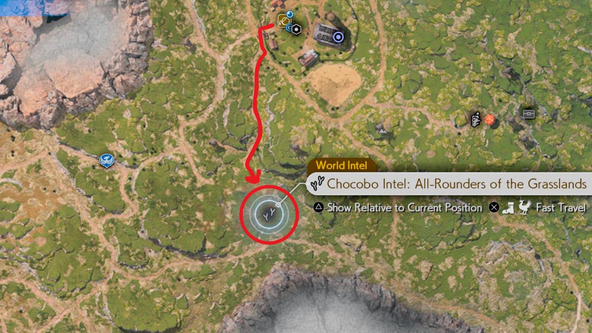 Capture d’écran de l’emplacement de Piko sur la carte dans Final Fantasy 7 Rebirth.