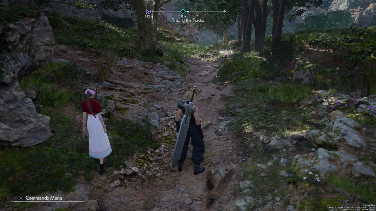 Capture d’écran des pistes de Chocobo dans Final Fantasy 7 Rebirth.