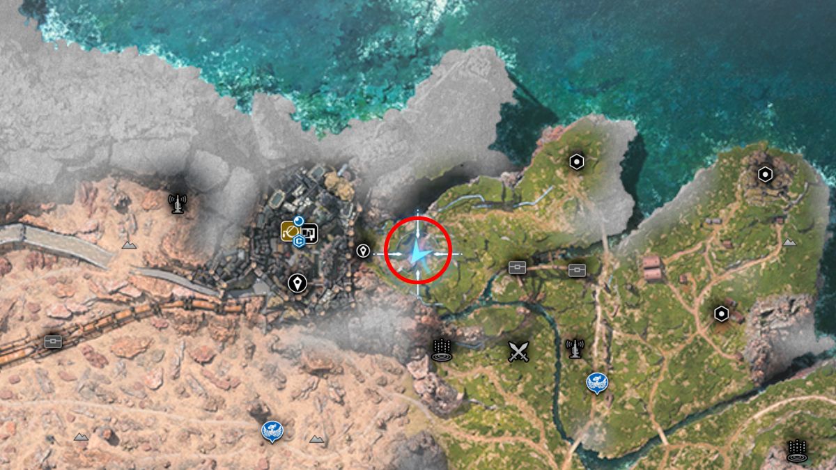 Capture d’écran de l’emplacement de Mandragora sur la carte dans FF7 Rebirth.