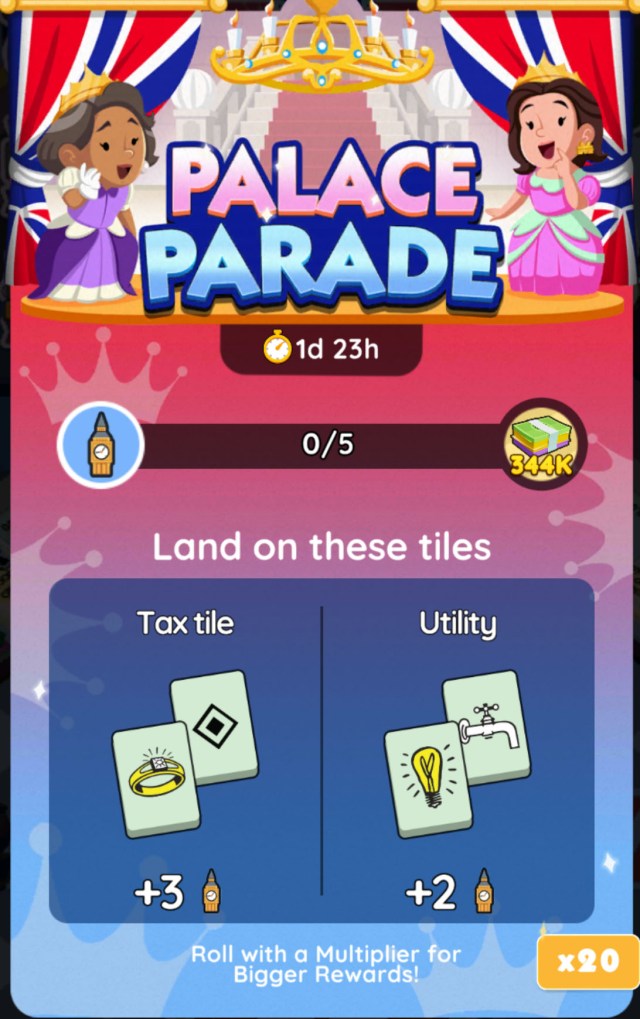 Monopoly GO Toutes les recompenses de levenement Palace Parade