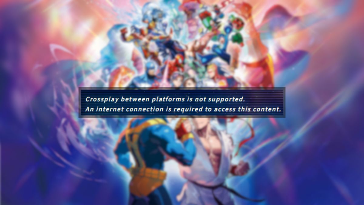 Pas de Crossplay Marvel vs Capcom Fighting Collection
