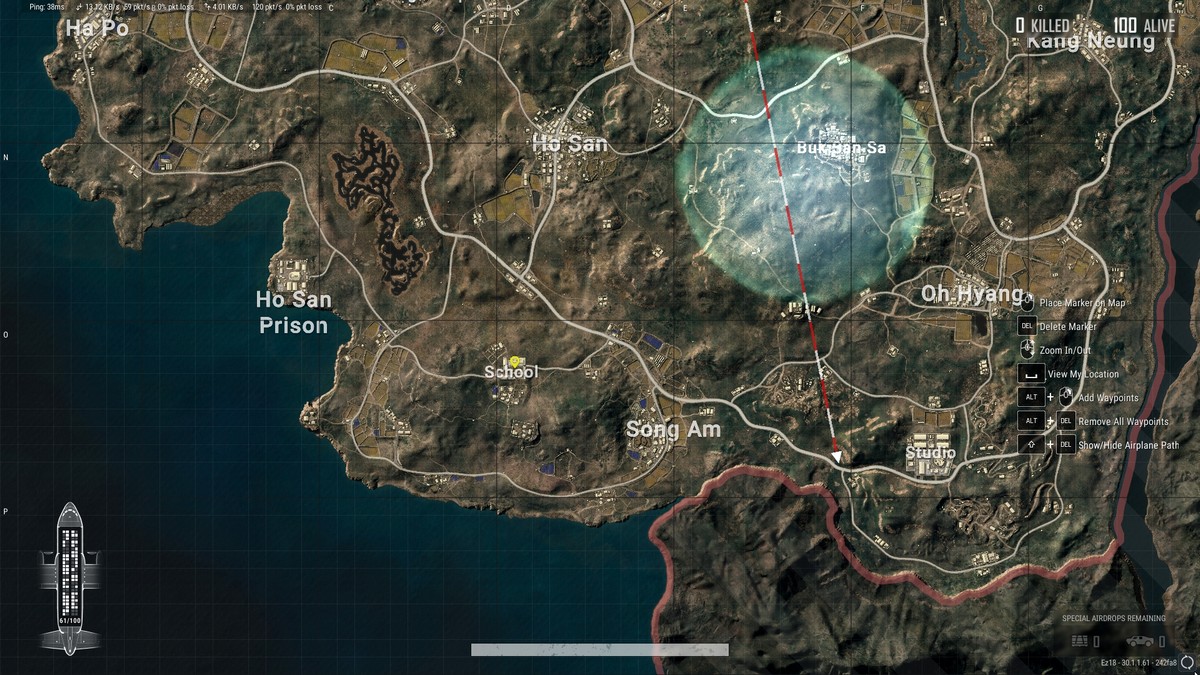 L’école Taego dans la carte PUBG