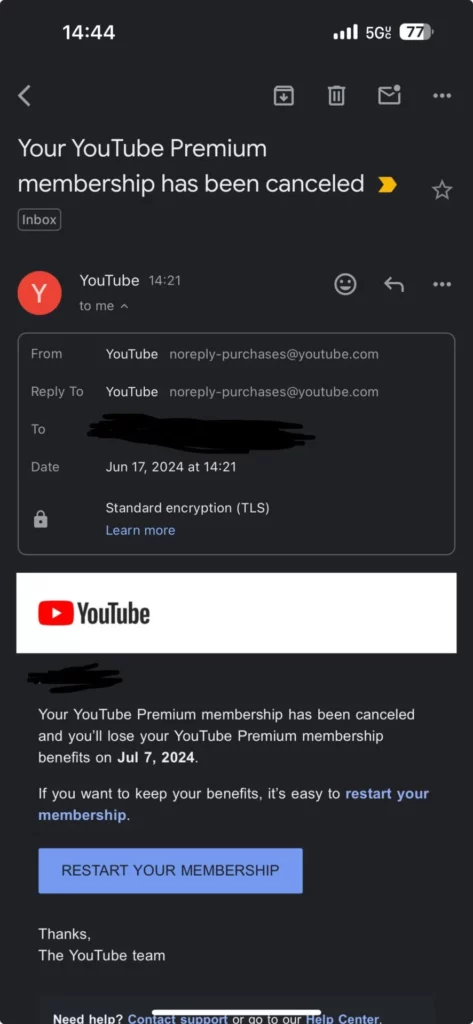 annulation abonnement youtube premium vpn 1