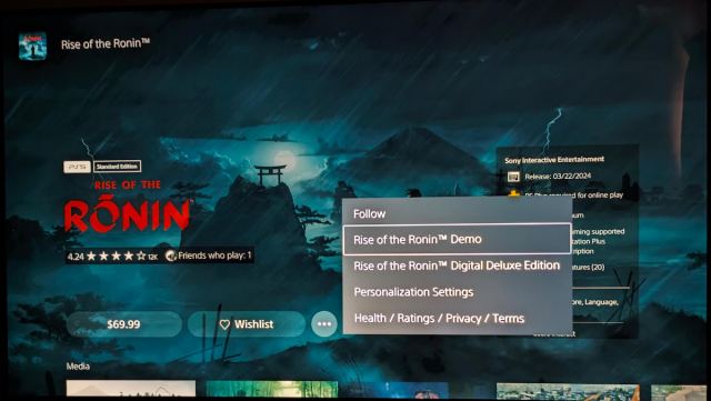 Comment telecharger la demo de Rise of the Ronin sur