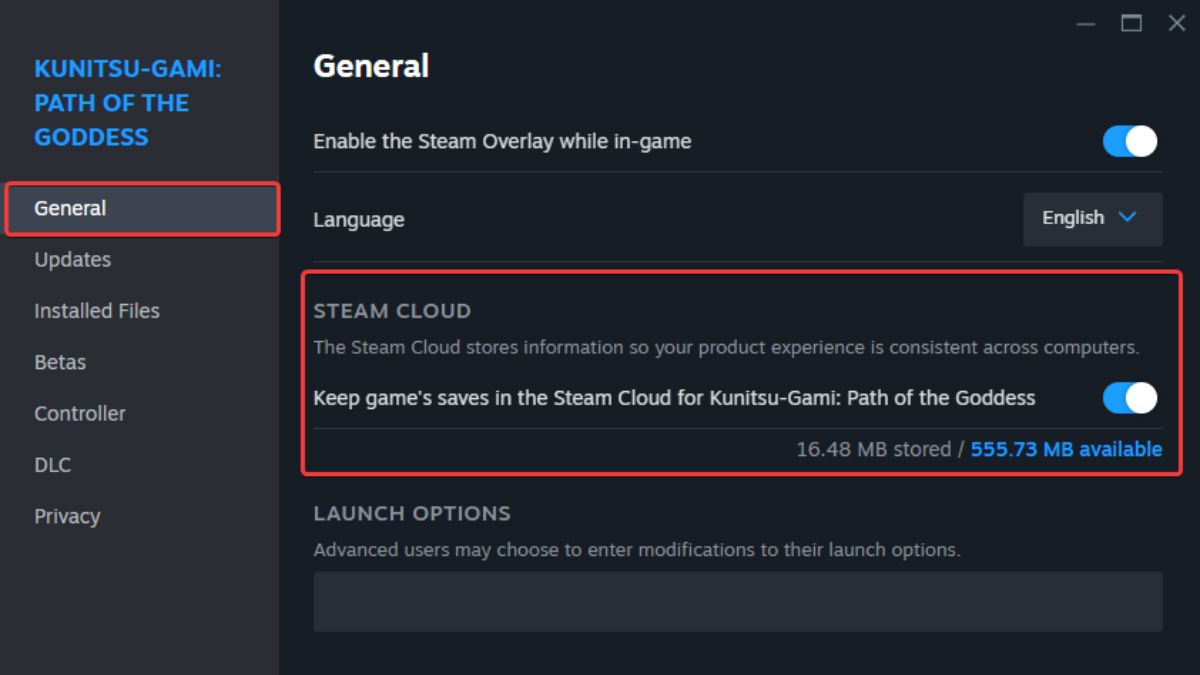 Activer Steam Cloud Kunisu-Gami : Chemin de la Déesse