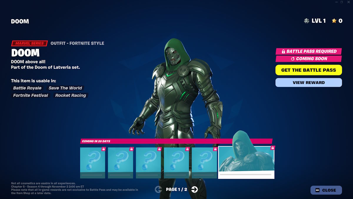 Fortnite Chapitre 5 Saison 4 Doom