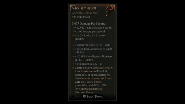 Comment obtenir le Vox Omnium Unique dans Diablo 4