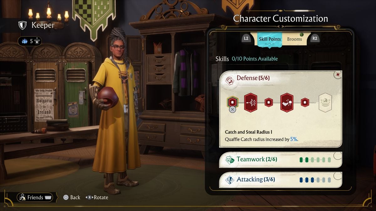 Harry Potter Quidditch Champions : Comment équiper des points de compétence