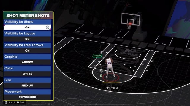 Comment desactiver les compteurs de tir dans NBA 2K25