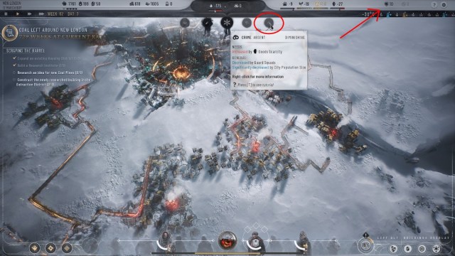 Comment reduire la criminalite dans Frostpunk 2