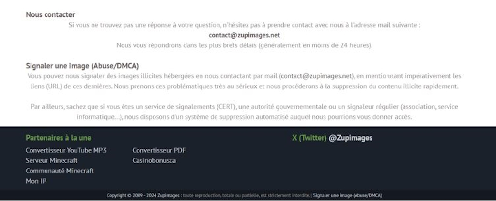contacter plateforme zupimages