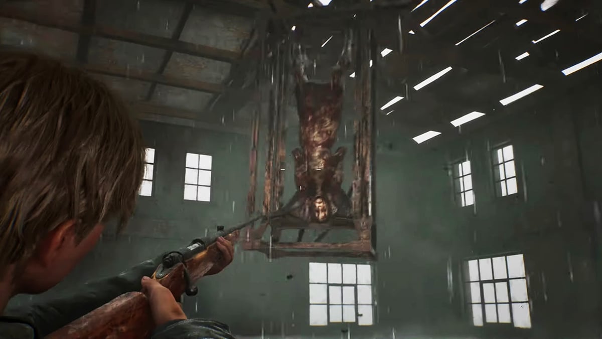 Silent Hill 2 Remake James tirant sur Mary avec un fusil de chasse