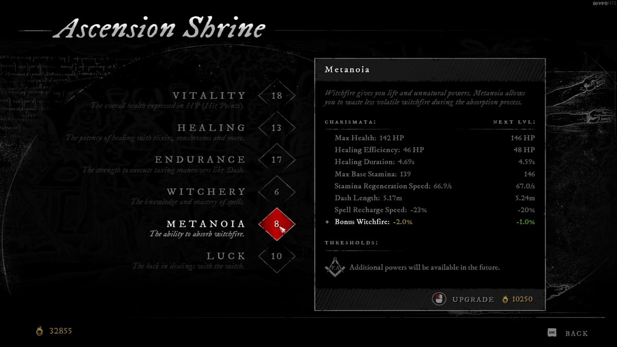 Metanoia Stat Witchfire