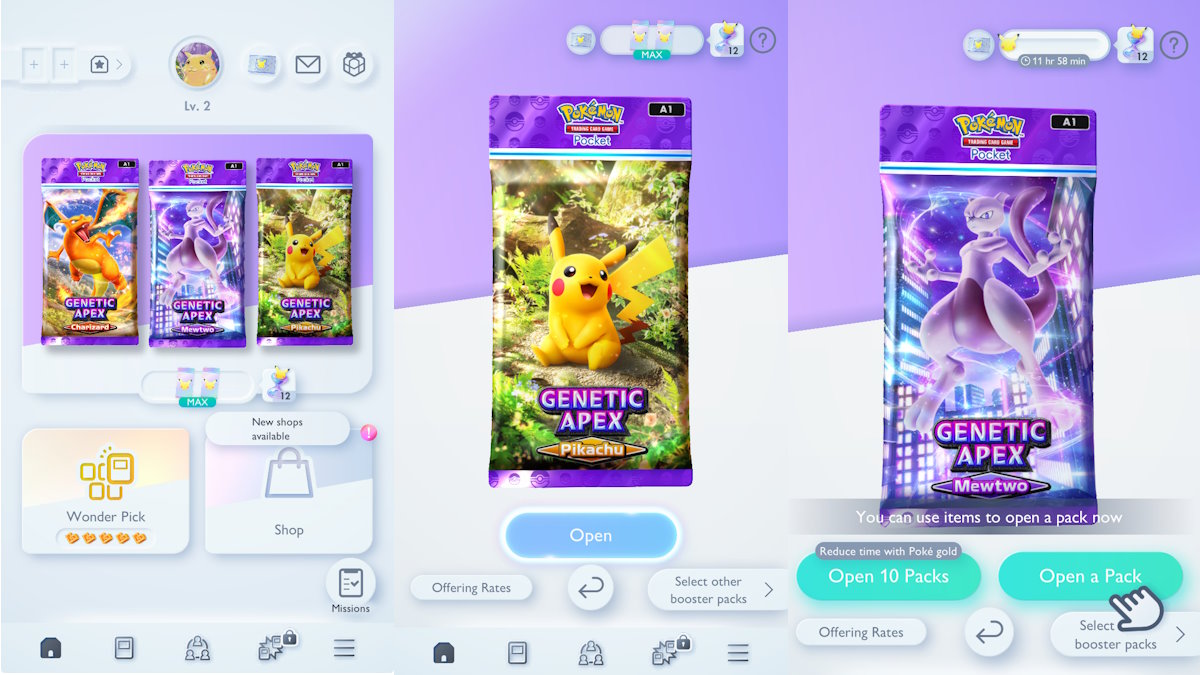 Packs gratuits Pokemon TCG Pocket