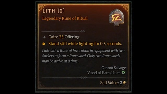 Comment obtenir des runes Lith dans Diablo 4 Vessel of