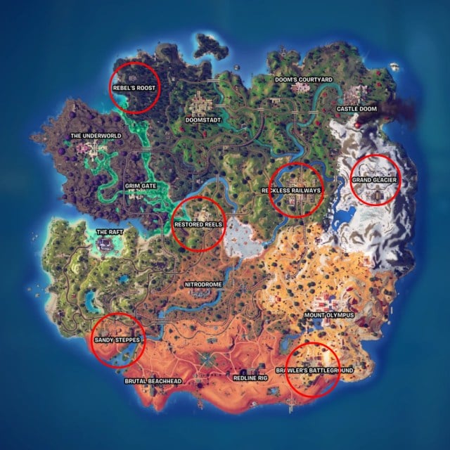 Tous les emplacements de la proliferation dUltima Carver dans Fortnite