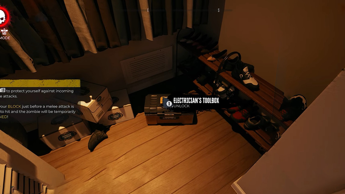 Boîte à outils d’électricien emplacement dans l’appartement Dead Island 2